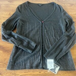 Womens My Michelle size large Elegant  Cardigan with sparkly Accents NWT